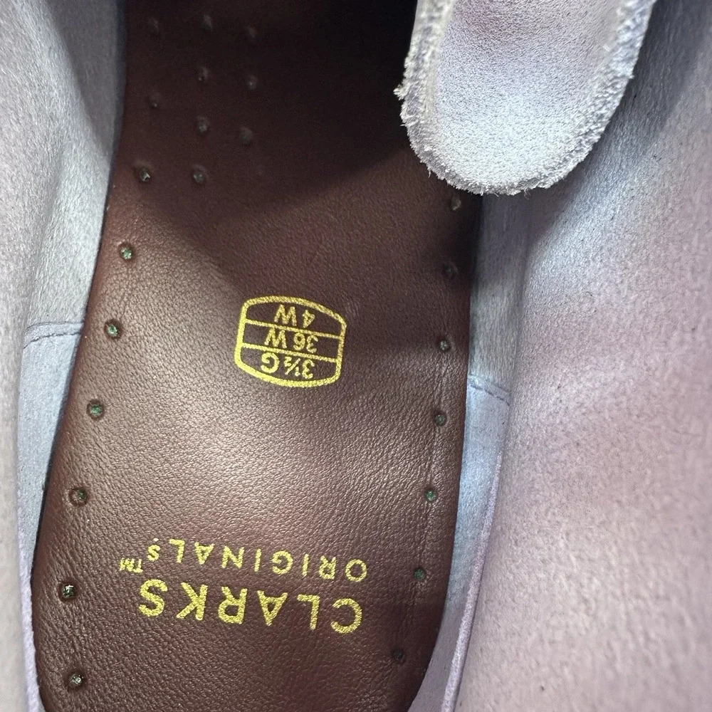Clarks Originals Wallabee Boot Lilac Suede Women's Size 4 New In Box